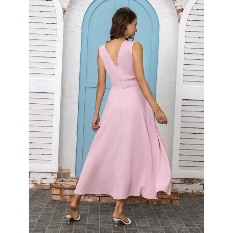 Robe longue sans manches à décolleté plongeant - Clairea Boutique